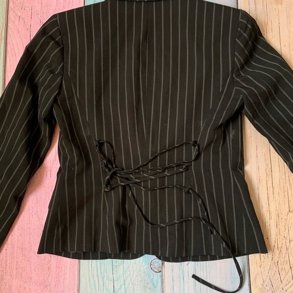 Y2k Latina life pinstripe single button blazer - Picture 8 of 8